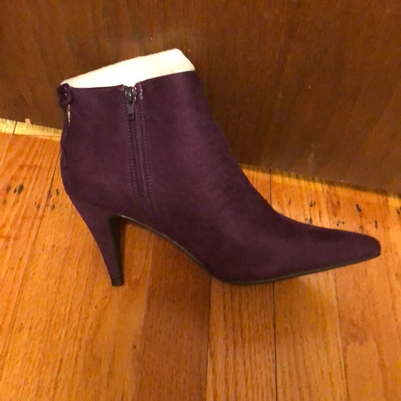 SAVIER| Purple suede boots. - Picture 2 of 11